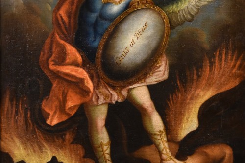 Paintings & Drawings  -  Saint Michael The Archangel, 18th-century Spanish Colonial School