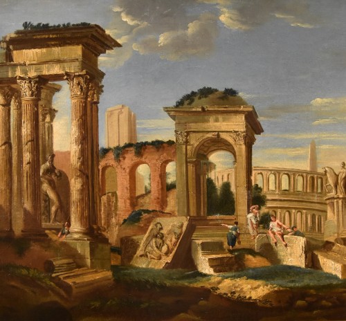 Caprice architectural, Jacob Fabris (1689 - 1761) - Antichità Castelbarco