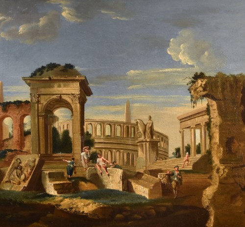 XVIIIe siècle - Caprice architectural, Jacob Fabris (1689 - 1761)