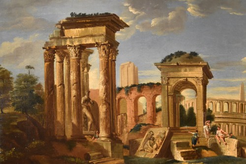 Louis XIV - Architectural Capriccio, Jacob Fabris (1689 - 1761)