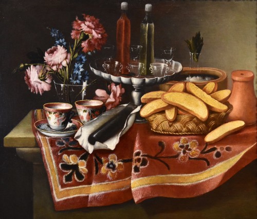 Giacomo Nani (1698 - 1770) Nature morte avec fleurs