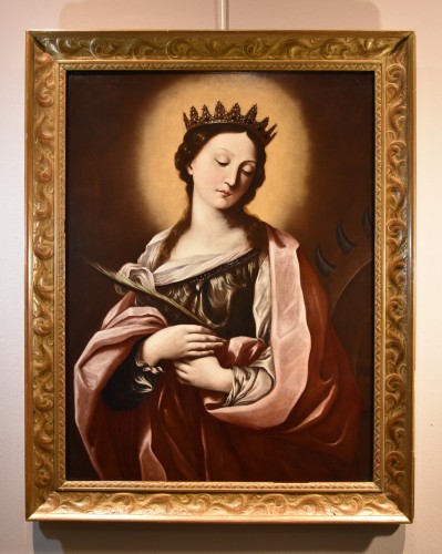 Saint Catherine Of Alexandria, Workshop Of Guido Reni (Bologna 1575 - 1642) - Paintings & Drawings Style Louis XIII