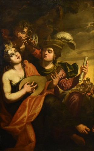 Énée et Didon, Attribué à Pseudo-Caroselli (Rome, c. 1630/1650)