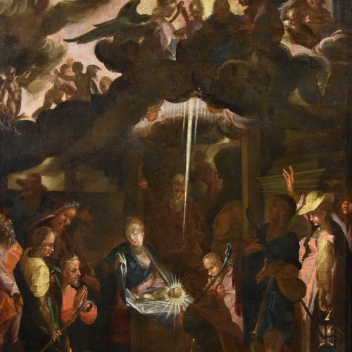 Tableaux et dessins Tableaux XVIe siècle - Adoration des bergers, école flamande du 16e siècle