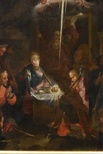 Louis XIII - Adoration des bergers, école flamande du 16e siècle