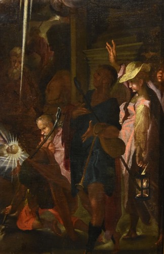 Antiquités - Bartholomäus Spranger (antwerp, 1546 - 1611), Adoration Of The Shepherds