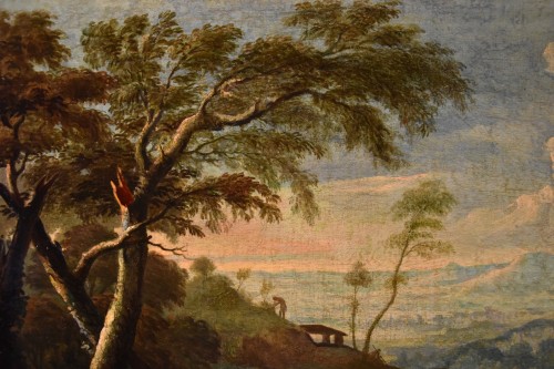 18th century - A Pair Of Arcadian Landscapes With Figures, Italy 18th century