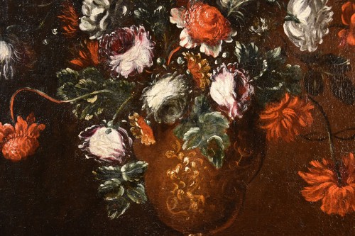 Composition florale débordant d'un vase attribué à Francesca Volò Smiller (1657 - 1700) - Louis XIV