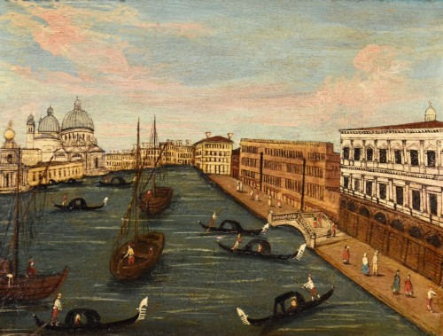 Peintre Védutiste du 18e siècle, Vue de Venise avec Le Grand Canal