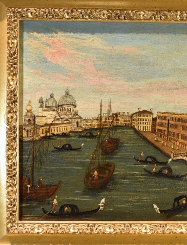 Peintre Védutiste du 18e siècle, Vue de Venise avec Le Grand Canal - Antichità Castelbarco