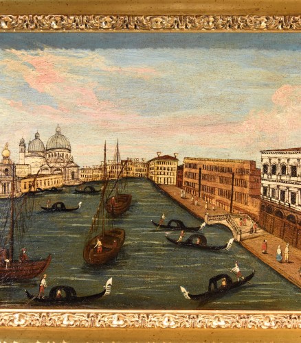 XVIIIe siècle - Peintre Védutiste du 18e siècle, Vue de Venise avec Le Grand Canal