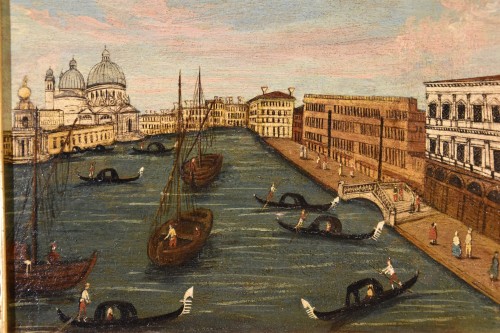 Antiquités - Peintre Védutiste du 18e siècle, Vue de Venise avec Le Grand Canal