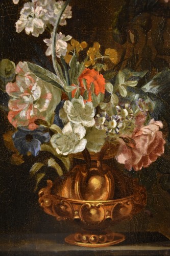 Tableaux et dessins Tableaux XVIIIe siècle - Nature morte aux fleurs, fin 18e siècle