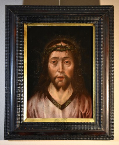 Ecce Homo, école flamande du 16e siècle - Tableaux et dessins Style Louis XIII