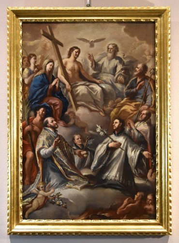 Triomphe de la Trinité, école italienne du 17e siècle - Tableaux et dessins Style Louis XIV