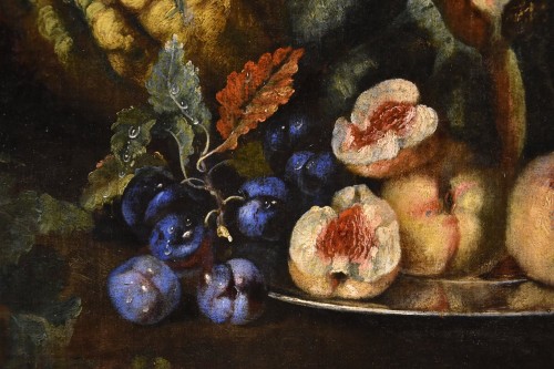 Louis XIV - Still Life Of Fruit With Green Woodpecker, attributed to Franz Werner Von Tamm 