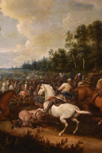 Antiquités - Pieter Molinaer (1602 - 1654) Monogrammed - Equestrian Battle