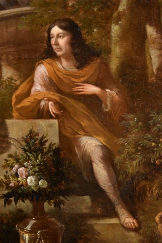 Paintings & Drawings  - Portrait Of A Gentleman In A Garden, english school of the 17th century