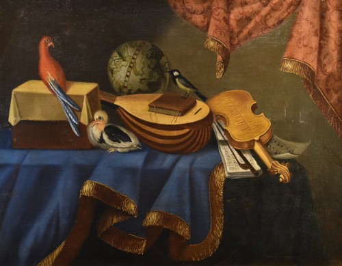 Still Life With Musical Instruments, Bonaventura Bettera (1663 - 1718) - Paintings & Drawings Style Louis XIV