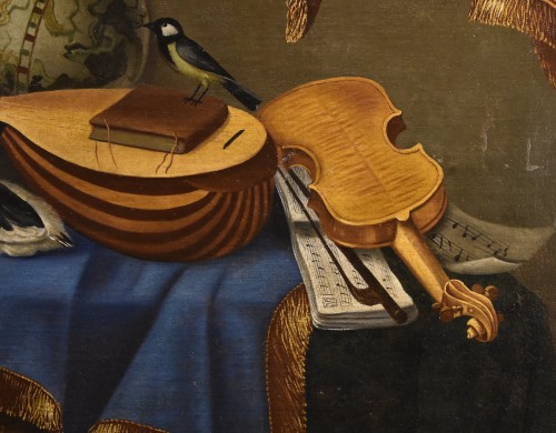 XVIIe siècle - Nature morte aux instruments de musique, Bonaventura Bettera (1663 - 1718)