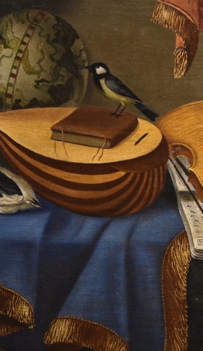 Antiquités - Nature morte aux instruments de musique, Bonaventura Bettera (1663 - 1718)