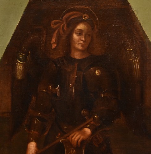 Antiquités - Saint Michael Archangel, 17th Century Lombard Painter