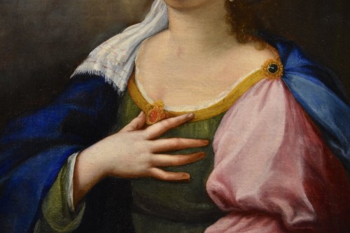 Saint Cecilia And Two Cherubs, Lucas De La Haye Called Luca Fiammingo  - Louis XIII