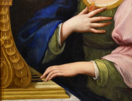 Louis XIII - Saint Cecilia And Two Cherubs, Lucas De La Haye Called Luca Fiammingo 