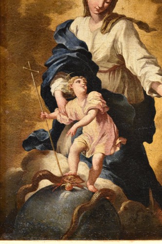 XVIIe siècle - La Vierge Immaculée, Antonio Maria Piola (Gênes 1654 - 1715)