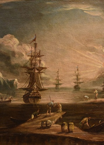 Port View At Dawn, Giovanni Grevenbroeck (C. 1650 - 1699) - 