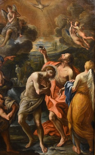 Baptême du Christ, Atelier de Luca Giordano (Naples, 1634 - 1705) - Antichità Castelbarco