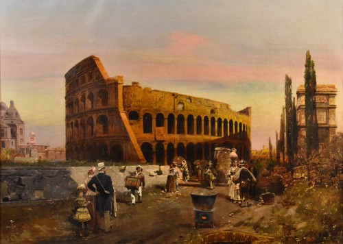 Le Colisée de Rome - Robert Alott (1850-1910) - Tableaux et dessins Style Napoléon III