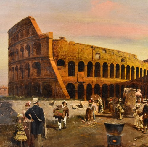 Tableaux et dessins Tableaux XIXe siècle - Le Colisée de Rome - Robert Alott (1850-1910)