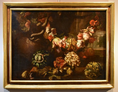 Aniello Ascione (C. 1680 - 1708), Still Life With Flower - Paintings & Drawings Style Louis XIV