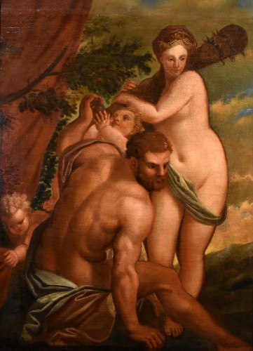 Hercules And Onphale, italian school of the 17th century