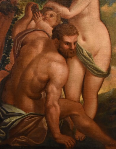 Antiquités - Hercules And Onphale, italian school of the 17th century