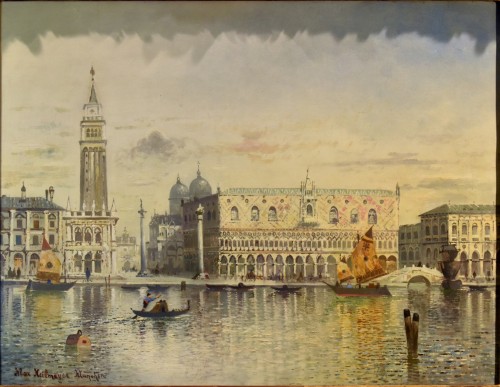 Paintings & Drawings  - Venice With St. Mark&#039;s Square, Maximilian Heilmaier (1869 - 1923)