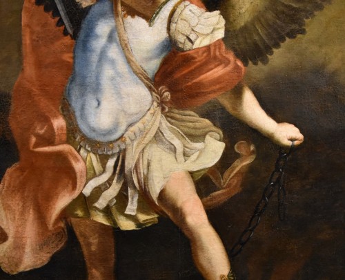 Saint Michael Archangel, italian school of the 17th century - Louis XIII