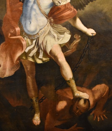 Antiquités - Saint Michael Archangel, italian school of the 17th century