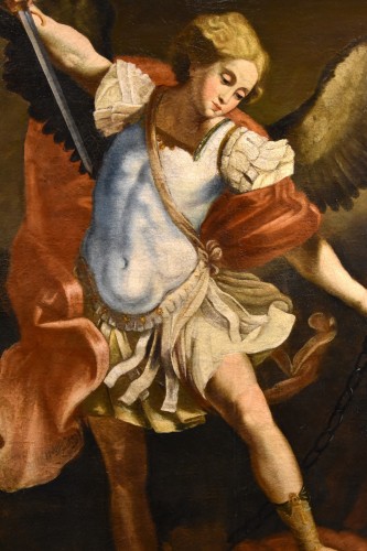 Antiquités - Saint Michael Archangel, italian school of the 17th century