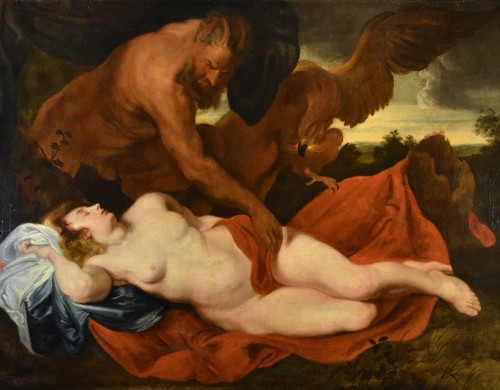 Jupiter et Antiope, artiste flamand du 17e siècle