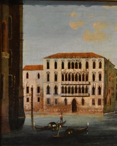 Tableaux et dessins Tableaux XVIIIe siècle - Vue de Venise avec Ca' Foscari, Maître vénitien 18e-19e Siècle