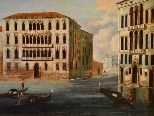 Vue de Venise avec Ca' Foscari, Maître vénitien 18e-19e Siècle - 