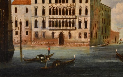 Antiquités - Vue de Venise avec Ca' Foscari, Maître vénitien 18e-19e Siècle