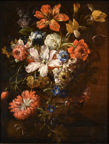 Nature morte au vase de fleurs, flandre 17e siècle - Antichità Castelbarco