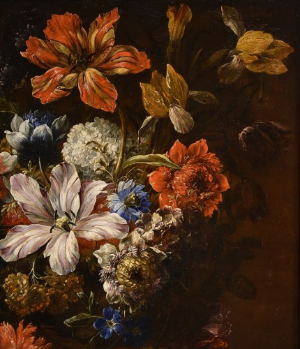 Antiquités - Nature morte au vase de fleurs, flandre 17e siècle