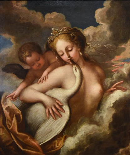 Leda And The Swan, Workshop of Pietro Liberi (1605 - 1687) - Paintings & Drawings Style 