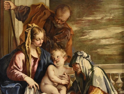 Paintings & Drawings  - Holy Family With Saint Anne, Italy 17th century