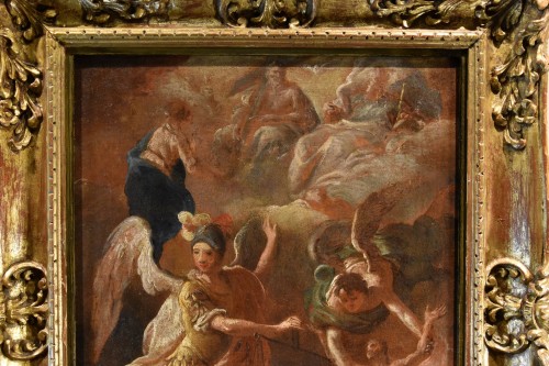 Antiquités - Psychostasie de l'archange Michel (esquisse préparatoire), atelier de Luca Giordano (1634 - 1705)