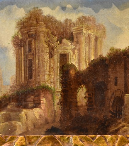 Antiquités - Paire de vues romaines avec des ruines antiques - Hubert Robert (1733 - 1808)